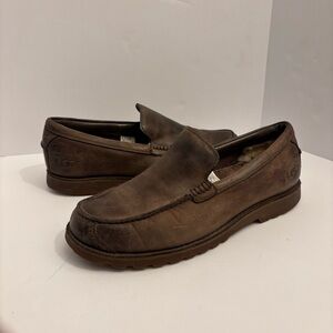 UGG Mens Brown Leather Causal Slip-On Penny Loafers Size 11